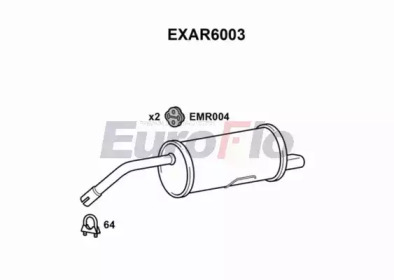 Глушитель выхлопных газов конечный EuroFlo EXAR6003