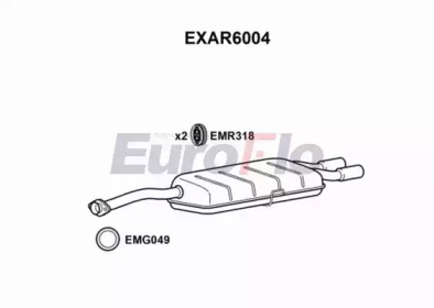 Глушитель выхлопных газов конечный EuroFlo EXAR6004