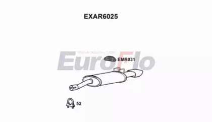 Глушитель выхлопных газов конечный EuroFlo EXAR6025