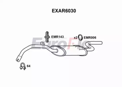 Глушитель выхлопных газов конечный EuroFlo EXAR6030