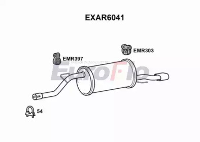 Глушитель выхлопных газов конечный EuroFlo EXAR6041