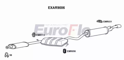 Средний / конечный глушитель ОГ EuroFlo EXAR9006