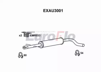 Средний глушитель выхлопных газов EuroFlo EXAU3001