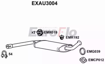 Средний глушитель выхлопных газов EuroFlo EXAU3004