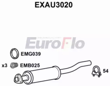 Средний глушитель выхлопных газов EuroFlo EXAU3020