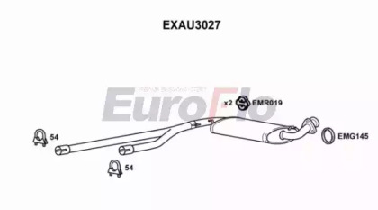 Средний глушитель выхлопных газов EuroFlo EXAU3027