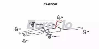 Средний глушитель выхлопных газов EuroFlo EXAU3067