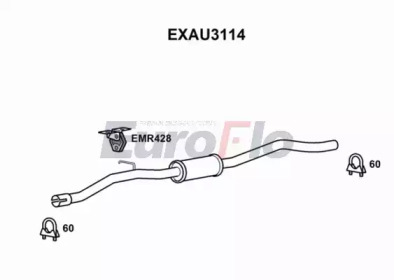 Средний глушитель выхлопных газов EuroFlo EXAU3114