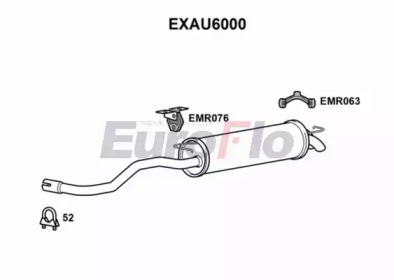 Глушитель выхлопных газов конечный EuroFlo EXAU6000