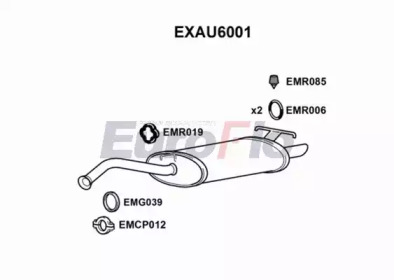 Глушитель выхлопных газов конечный EuroFlo EXAU6001