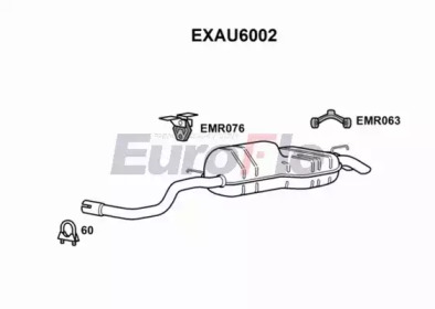 Глушитель выхлопных газов конечный EuroFlo EXAU6002