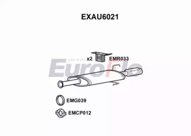 Глушитель выхлопных газов конечный EuroFlo EXAU6021