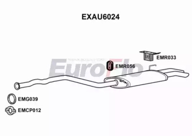 Глушитель выхлопных газов конечный EuroFlo EXAU6024