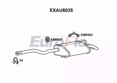 Глушитель выхлопных газов конечный EuroFlo EXAU6035