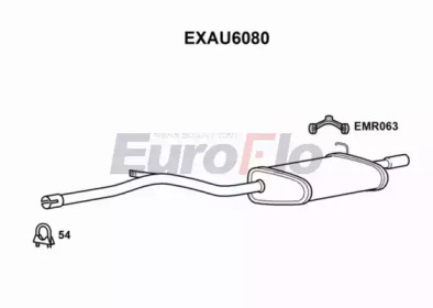 Глушитель выхлопных газов конечный EuroFlo EXAU6080