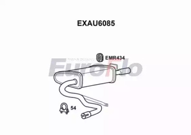 Глушитель выхлопных газов конечный EuroFlo EXAU6085