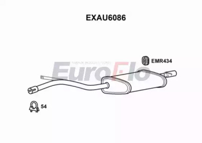 Глушитель выхлопных газов конечный EuroFlo EXAU6086