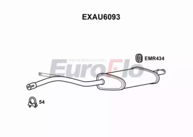 Глушитель выхлопных газов конечный EuroFlo EXAU6093