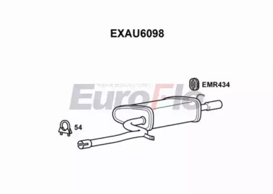 Глушитель выхлопных газов конечный EuroFlo EXAU6098