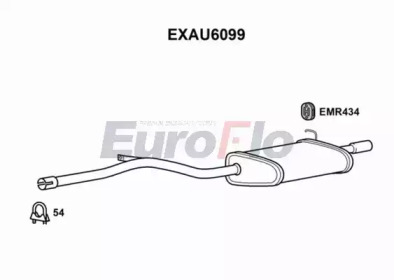 Глушитель выхлопных газов конечный EuroFlo EXAU6099