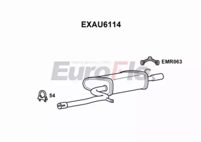 Глушитель выхлопных газов конечный EuroFlo EXAU6114