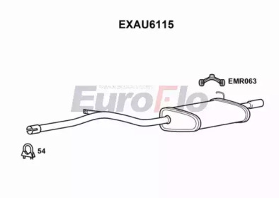 Глушитель выхлопных газов конечный EuroFlo EXAU6115