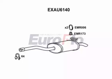 Глушитель выхлопных газов конечный EuroFlo EXAU6140