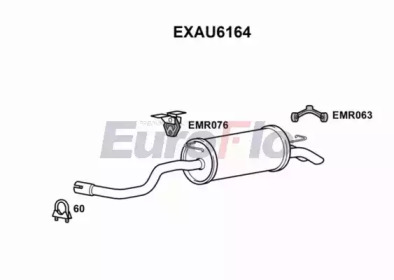 Глушитель выхлопных газов конечный EuroFlo EXAU6164