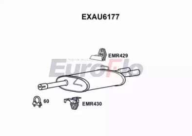 Глушитель выхлопных газов конечный EuroFlo EXAU6177