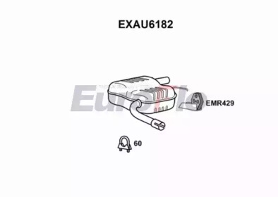 Глушитель выхлопных газов конечный EuroFlo EXAU6182