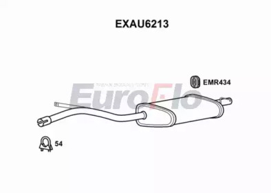 Глушитель выхлопных газов конечный EuroFlo EXAU6213