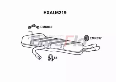 Глушитель выхлопных газов конечный EuroFlo EXAU6219