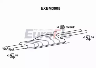 Средний глушитель выхлопных газов EuroFlo EXBM3005