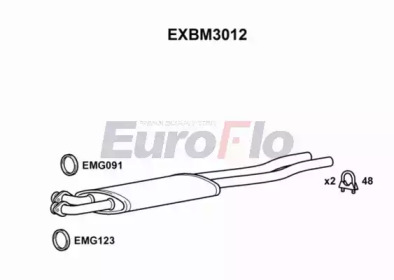 Средний глушитель выхлопных газов EuroFlo EXBM3012