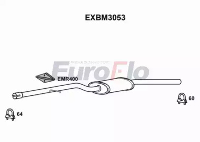 Средний глушитель выхлопных газов EuroFlo EXBM3053