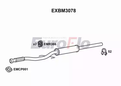 Средний глушитель выхлопных газов EuroFlo EXBM3078