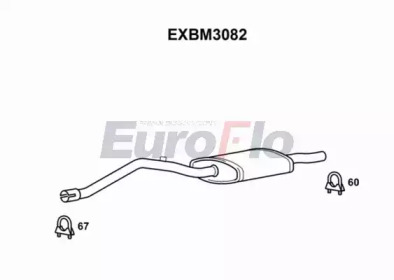 Средний глушитель выхлопных газов EuroFlo EXBM3082