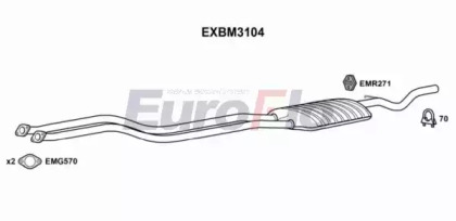 Средний глушитель выхлопных газов EuroFlo EXBM3104