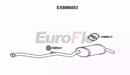 Глушитель выхлопных газов конечный EuroFlo EXBM6003