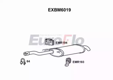 Амортизатор EuroFlo EXBM6019