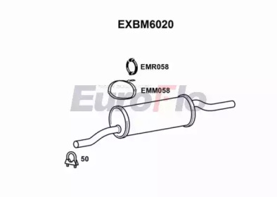 Глушитель выхлопных газов конечный EuroFlo EXBM6020