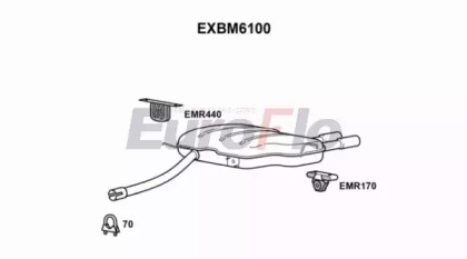 Глушитель выхлопных газов конечный EuroFlo EXBM6100