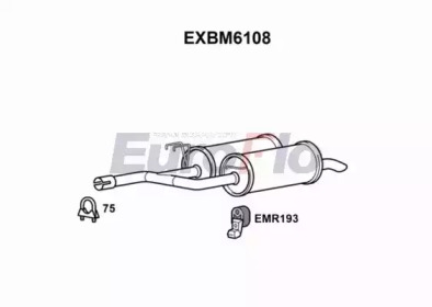 Глушитель выхлопных газов конечный EuroFlo EXBM6108