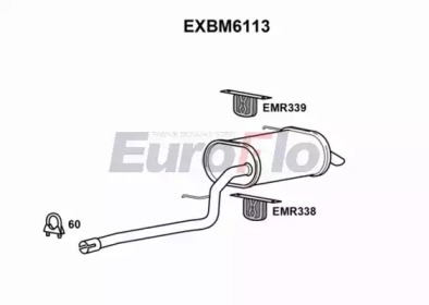 Глушитель выхлопных газов конечный EuroFlo EXBM6113