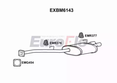 Глушитель выхлопных газов конечный EuroFlo EXBM6143