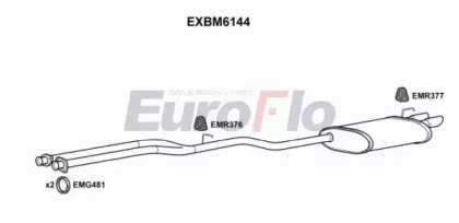 Глушитель выхлопных газов конечный EuroFlo EXBM6144