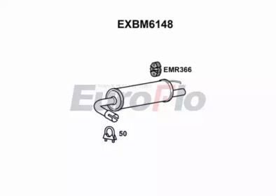 Глушитель выхлопных газов конечный EuroFlo EXBM6148