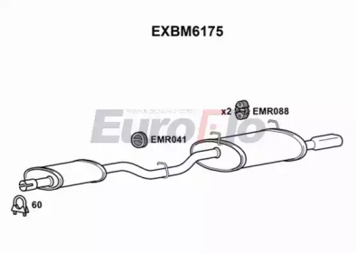 Глушитель выхлопных газов конечный EuroFlo EXBM6175