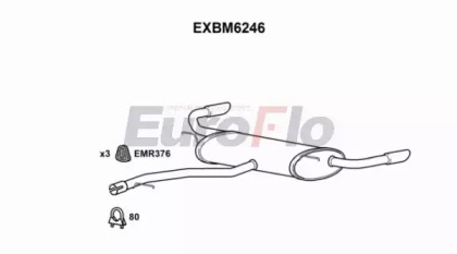 Глушитель выхлопных газов конечный EuroFlo EXBM6246