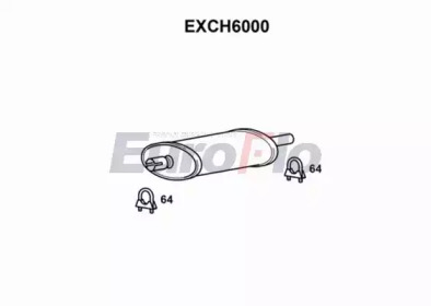 Глушитель выхлопных газов конечный EuroFlo EXCH6000